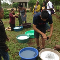 Last week we had a competition to test skills we learned in our homestays. One of the events was hand-washing clothes.
