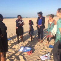 REDES Workshop - We were lucky enough to have our event right on the beach. The girls loved it! And so did I!