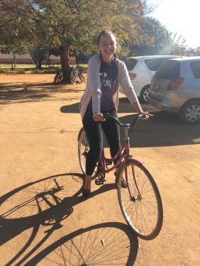 My students didn't believe I knew how to ride a bike, so of course I had to show them on campus and got a lot of cheers from all the other students passing by
